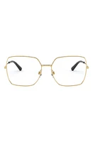 Dolce & Gabbana 54mm Square Optical Glasses in Gold at Nordstrom