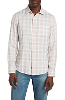 Faherty The Weekend Linen Blend Button-Up Shirt Plaid at Nordstrom,