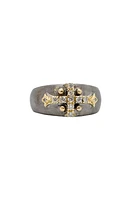 Armenta Old World Diamond Cross Ring in Silver at Nordstrom, Size 6.5