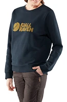 Fjällräven Organic Cotton Graphic Logo Sweatshirt in Dark Navy at Nordstrom, Size Small