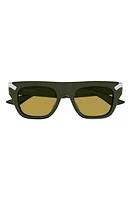 Alexander McQueen 51mm Rectangular Sunglasses in Green at Nordstrom