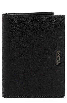 Tumi Nassau L-Fold Leather Wallet in Black Texture at Nordstrom