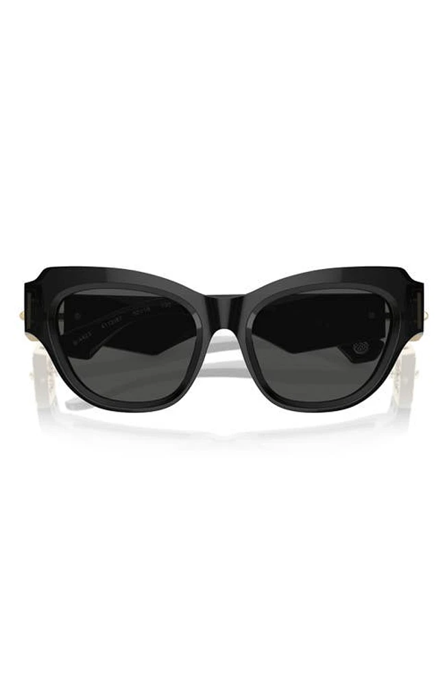 burberry 52mm Irregular Sunglasses in Black/Dark Grey at Nordstrom