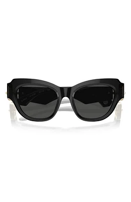 burberry 52mm Irregular Sunglasses in Black/Dark Grey at Nordstrom