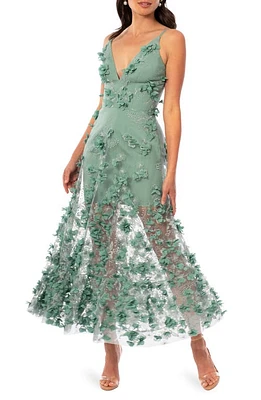 HELSI Vanessa Floral Gown in Seafoam Blue at Nordstrom, Size Large