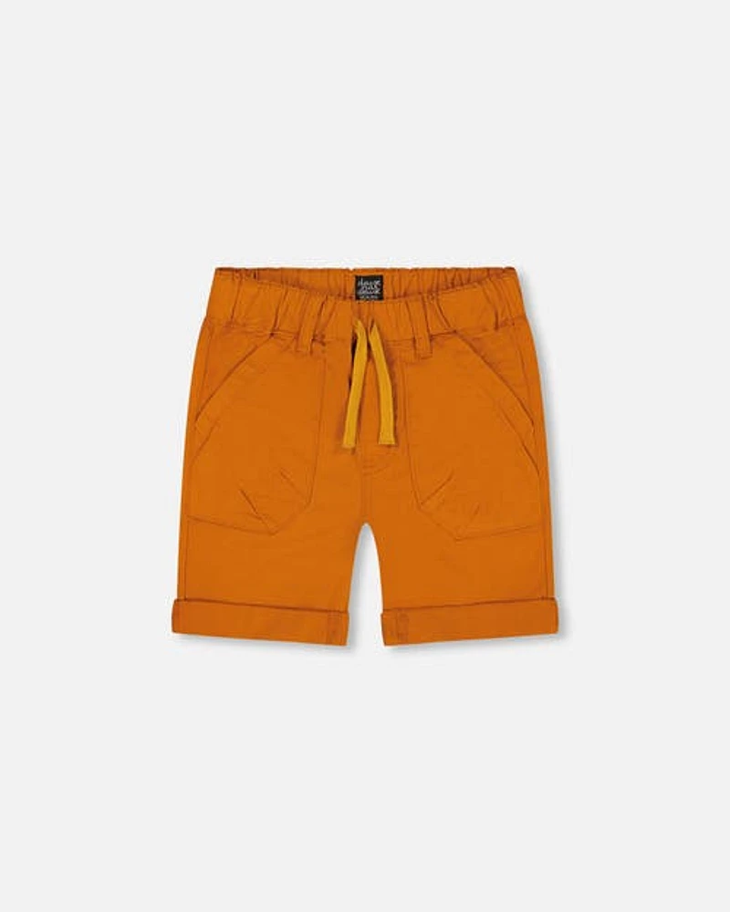 Deux Par Deux Boy's Stretch Twill Short Dusty Orange at Nordstrom