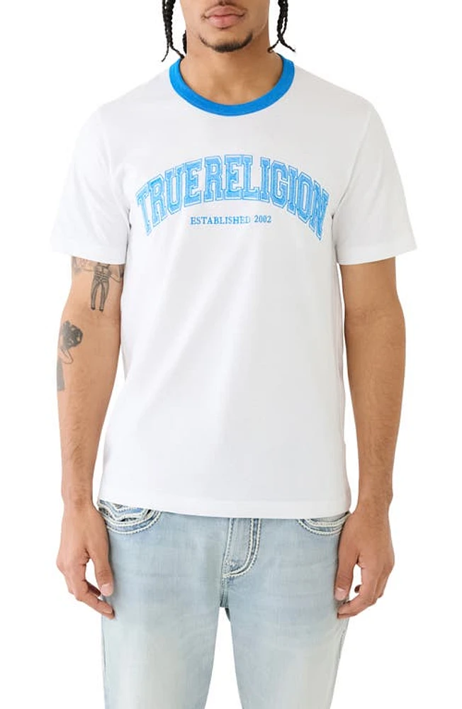 True Religion Brand Jeans Arch Logo Graphic Ringer T-Shirt at Nordstrom,