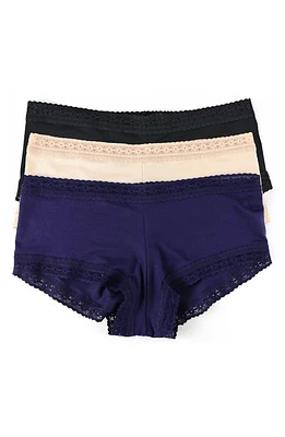 Hanky Panky Dream Assorted 3-Pack Boyshorts Black-Chai-Indigo at Nordstrom,