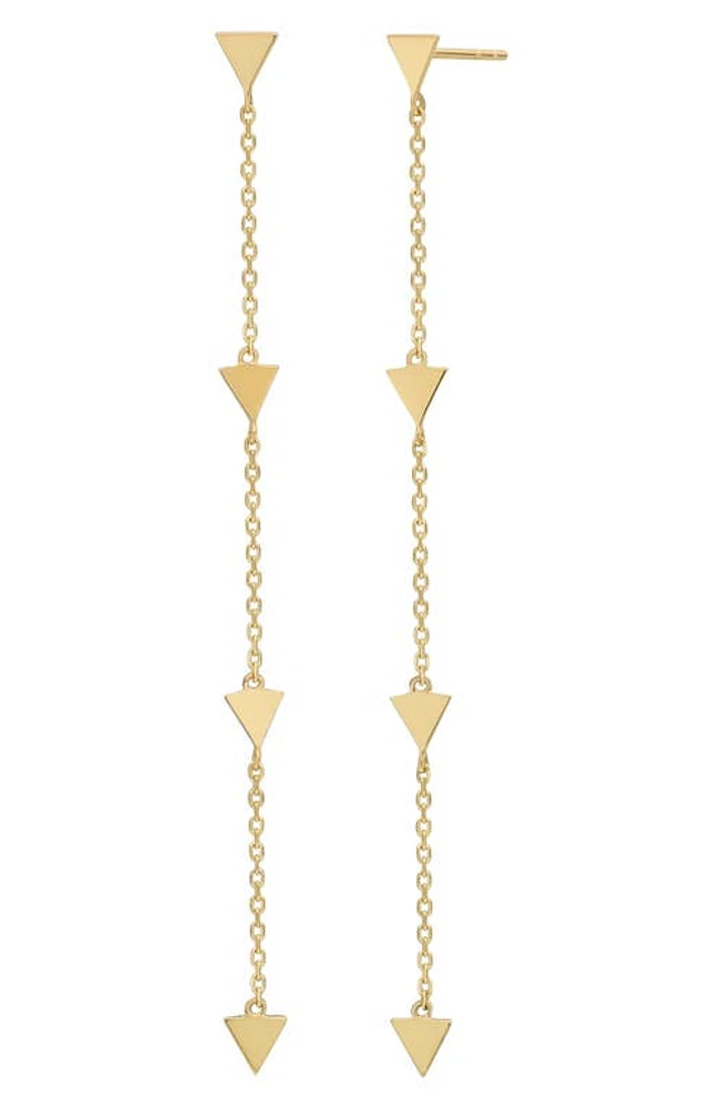 Bony Levy 14K Gold Linear Drop Earrings in 14K Yellow Gold at Nordstrom