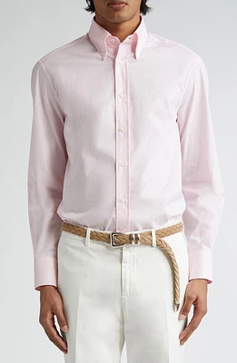 Brunello Cucinelli Button-Down Shirt C225 Fenicottero at Nordstrom,