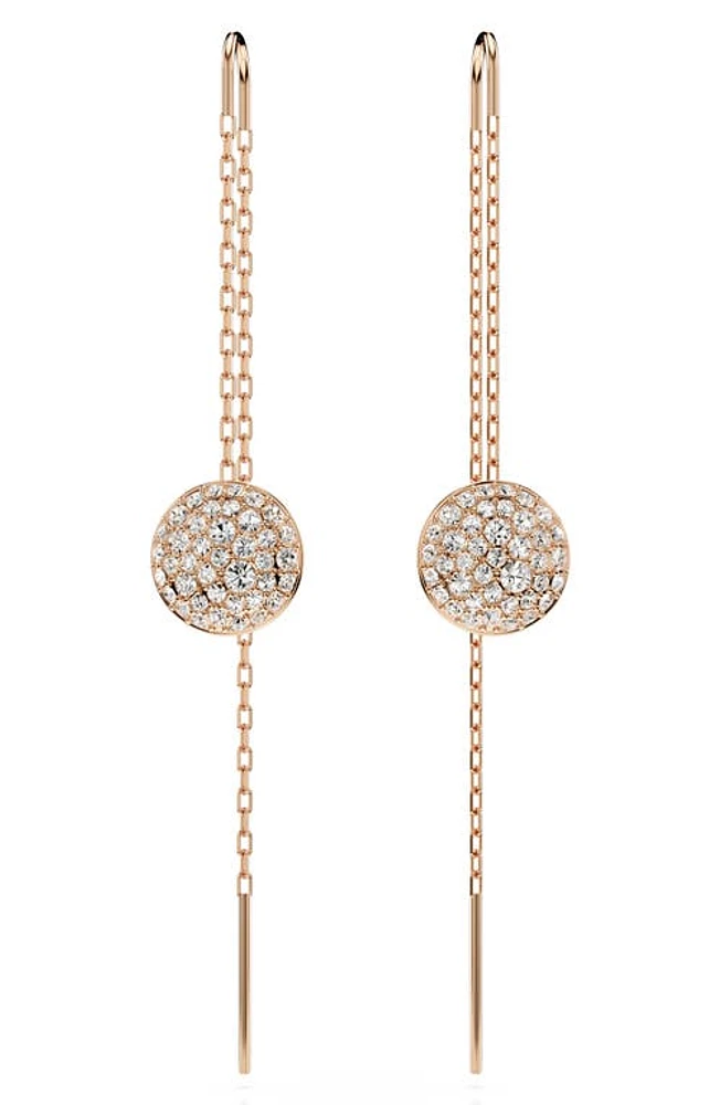 Swarovski Meteora Threader Earrings in Rose Gold at Nordstrom