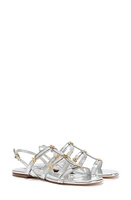 Larroudé Harmony Strappy Sandal Silver at Nordstrom,