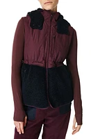 Sweaty Betty Fleece Block Hooded Technical Vest Plum at Nordstrom,