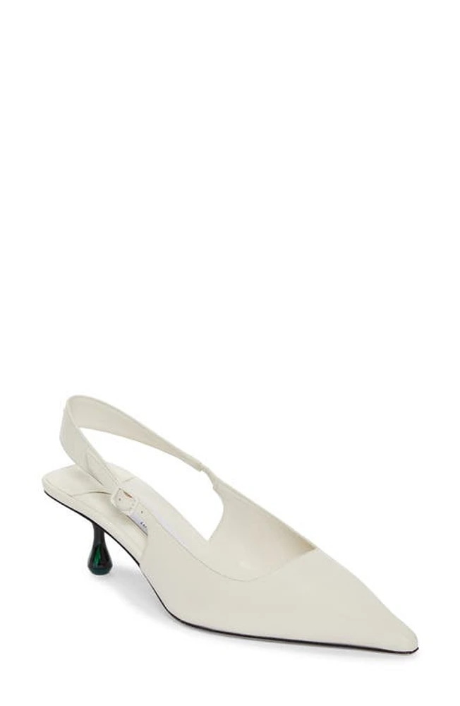 Jimmy Choo Amel Pointed Toe Slingback Pump Latte/Malachite at Nordstrom,