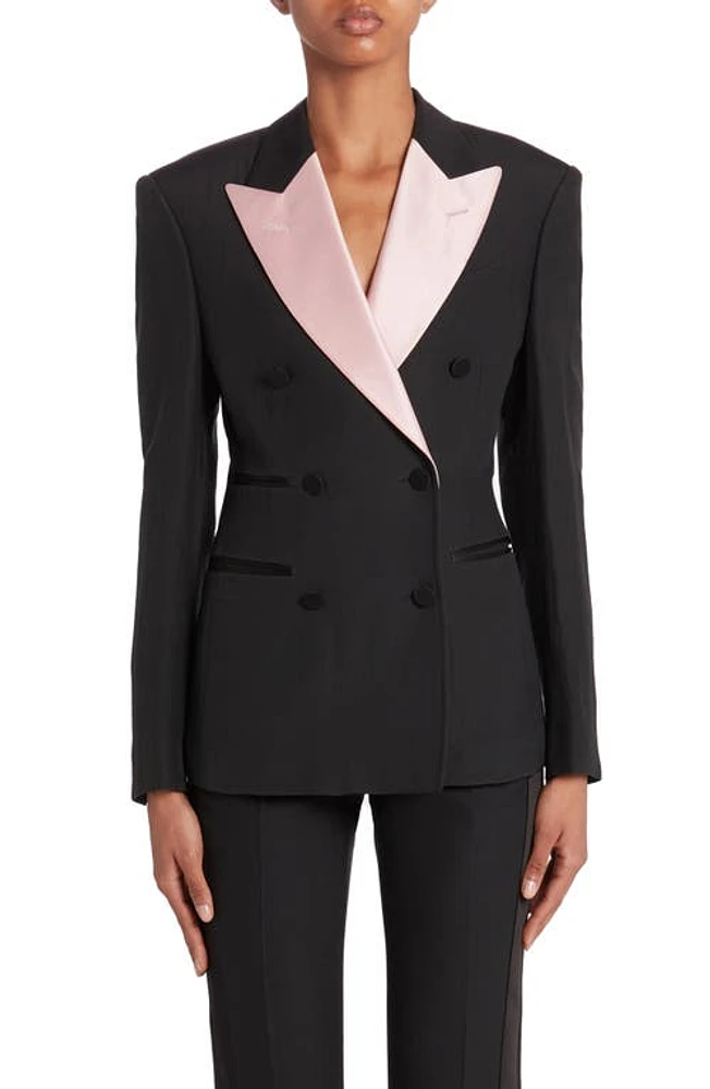 TOM FORD Contrast Lapel Wool & Silk Tuxedo Jacket Black/Ballet Slipper at Nordstrom, Us