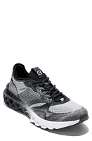 Cole Haan 5.Zerogrand Embrostitch Running Shoe Black/Gray Pinstripe/Optic at Nordstrom,