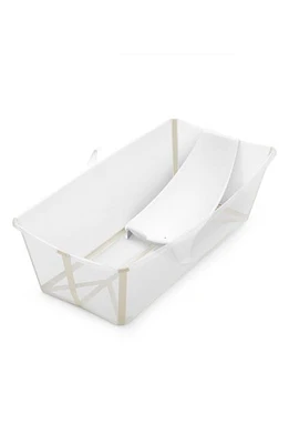 Stokke Flexi Bath Foldable Baby Bath Tub with Temperature Plug & Infant Insert in Sandy Beige at Nordstrom