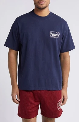 Quiet Golf Badge Cotton Graphic T-Shirt Navy at Nordstrom,