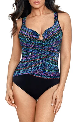 Miraclesuit Stitch It Lyrd Escape One-Piece Swimsuit in Blue at Nordstrom, Size 8