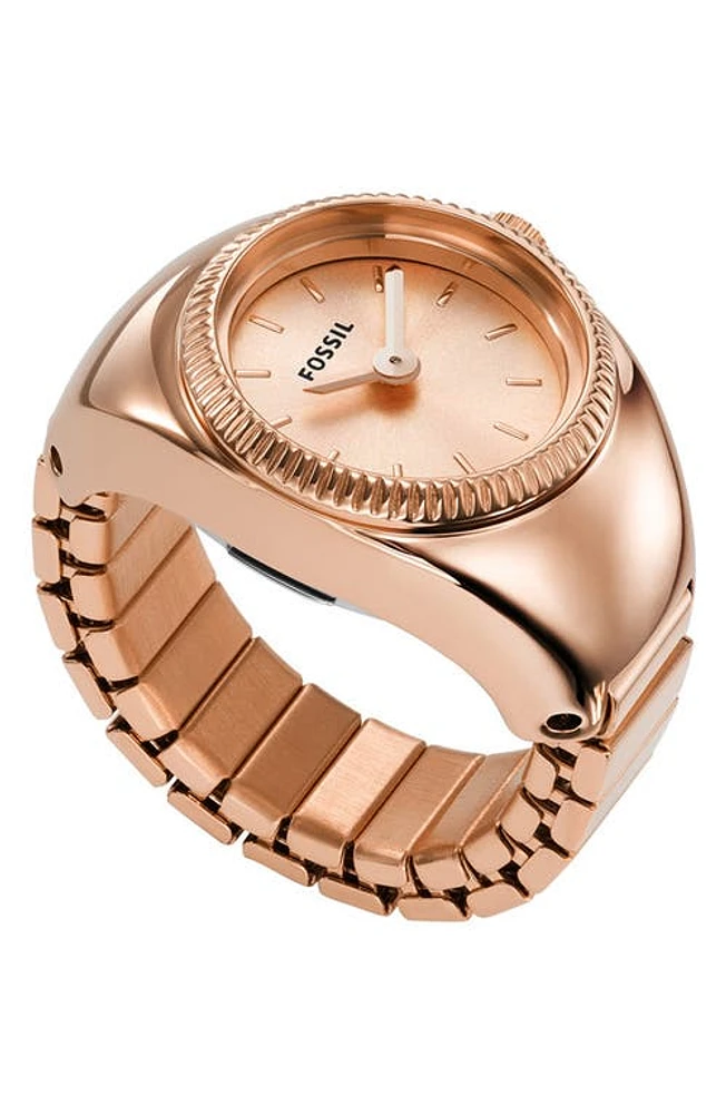 Fossil Ring Watch, 15mm in Rose Gold at Nordstrom