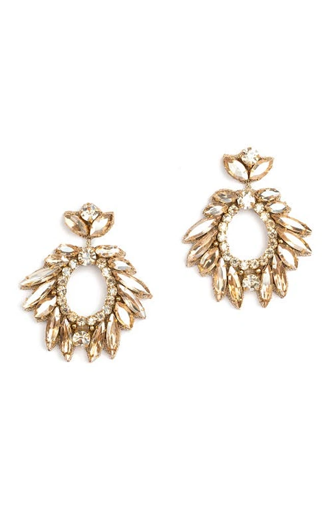 Deepa Gurnani Zienna Crystal Drop Earrings in Gold at Nordstrom