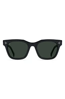 RAEN Huxton Polarized Square Sunglasses in Recycled Black/Green Polar at Nordstrom