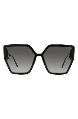 DIOR 30Montaigne BU 61mm Butterfly Sunglasses in Black/Grey at Nordstrom