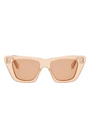 CELINE 51mm Cat Eye Sunglasses in Shiny Orange /Roviex at Nordstrom