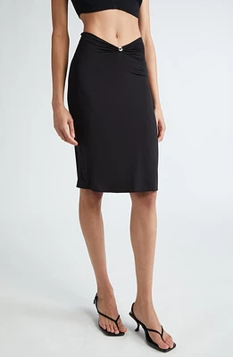 Coperni Triangle Pencil Skirt Black at Nordstrom,