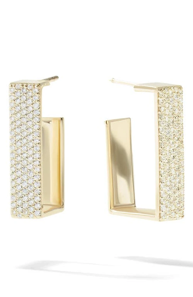 Lana Vanity Geometric Diamond Hoop Earrings in Yellow Gold at Nordstrom