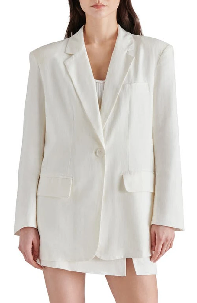 Steve Madden Imaan Oversize Linen Blend Blazer at Nordstrom,