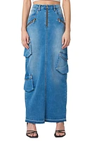 BLANKNYC Maxi Cargo Denim Skirt Time Lapse at Nordstrom,