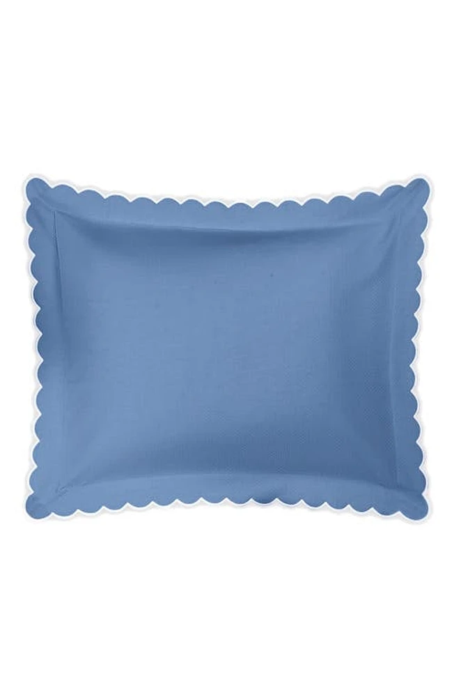 Matouk Diamond Piqué Pillow Sham in Azure at Nordstrom, Size King