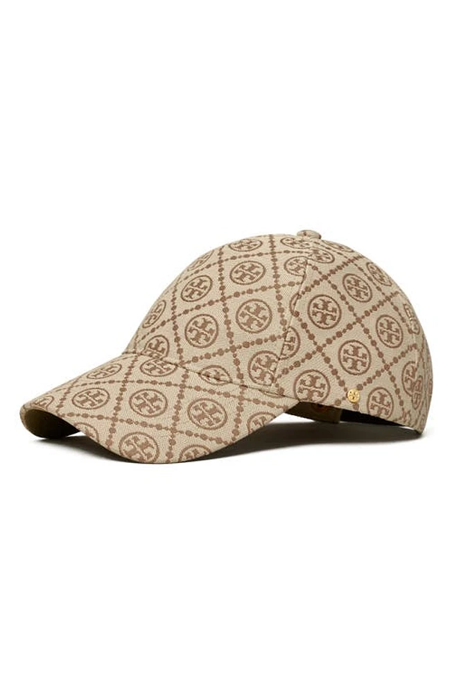 Tory Burch T Monogram Baseball Cap in Hazelnut at Nordstrom