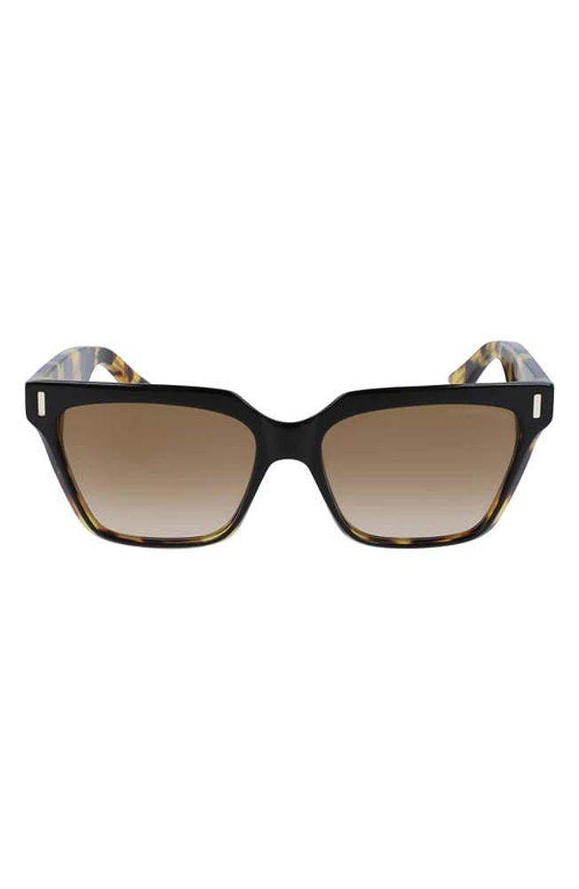 Cutler and Gross 57mm Square Sunglasses in Camouflage/Brown Gradient at Nordstrom