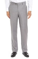 Berle Flat Front Solid Wool Trousers Light Grey at Nordstrom, X Unhemmed