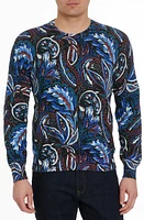 Robert Graham Solar Wind Print Linen & Cotton Sweater in Multi at Nordstrom, Size Small