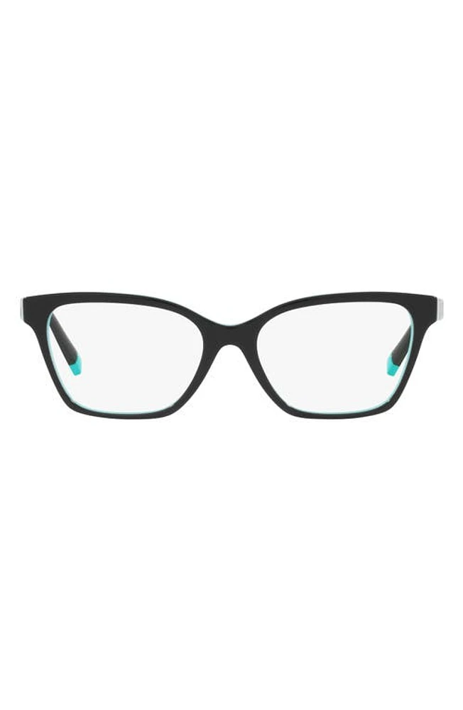 Tiffany & Co. 54mm Pillow Optical Glasses in Black Blue at Nordstrom