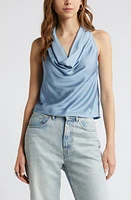 Open Edit Cowl Neck Satin Tank at Nordstrom,