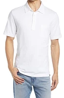 Faherty Sunwashed Organic Cotton Polo in White at Nordstrom, Size Small