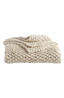 pureDKNY PURE Chunky Knit Throw Blanket in Natural at Nordstrom