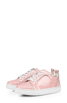 Christian Louboutin Kids' FunnyTo Patent Leather Sneaker Rosy/Bianco at Nordstrom,