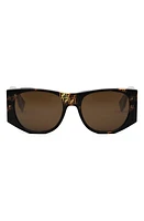 'Fendi Baguette 54mm Oval Sunglasses in Havana /Brown at Nordstrom