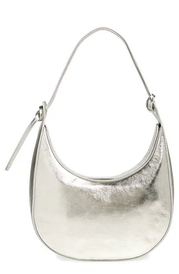 Reformation Medium Rosetta Shoulder Bag in Tumbled Silver at Nordstrom