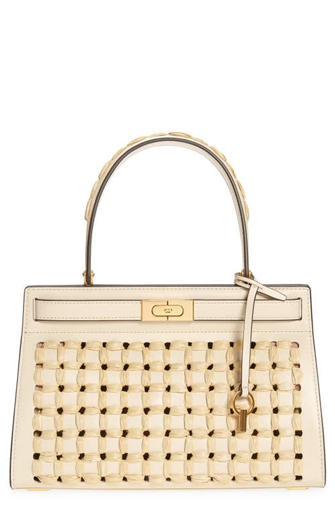 Tory Burch Lee Radziwill Perforated Small Leather Bag in New Cream at Nordstrom