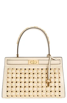 Tory Burch Lee Radziwill Perforated Small Leather Bag in New Cream at Nordstrom