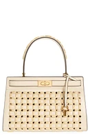 Tory Burch Lee Radziwill Perforated Small Leather Bag in New Cream at Nordstrom