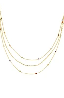 Ettika Rainbow Layered Necklace in Gold at Nordstrom