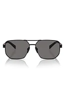 PRADA SPORT 59mm Polarized Pilot Sunglasses in Matte Black at Nordstrom