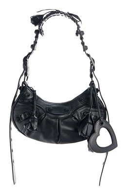 Balenciaga Extra Small Le Cagole Rose Leather Shoulder Bag in 1000 Black at Nordstrom